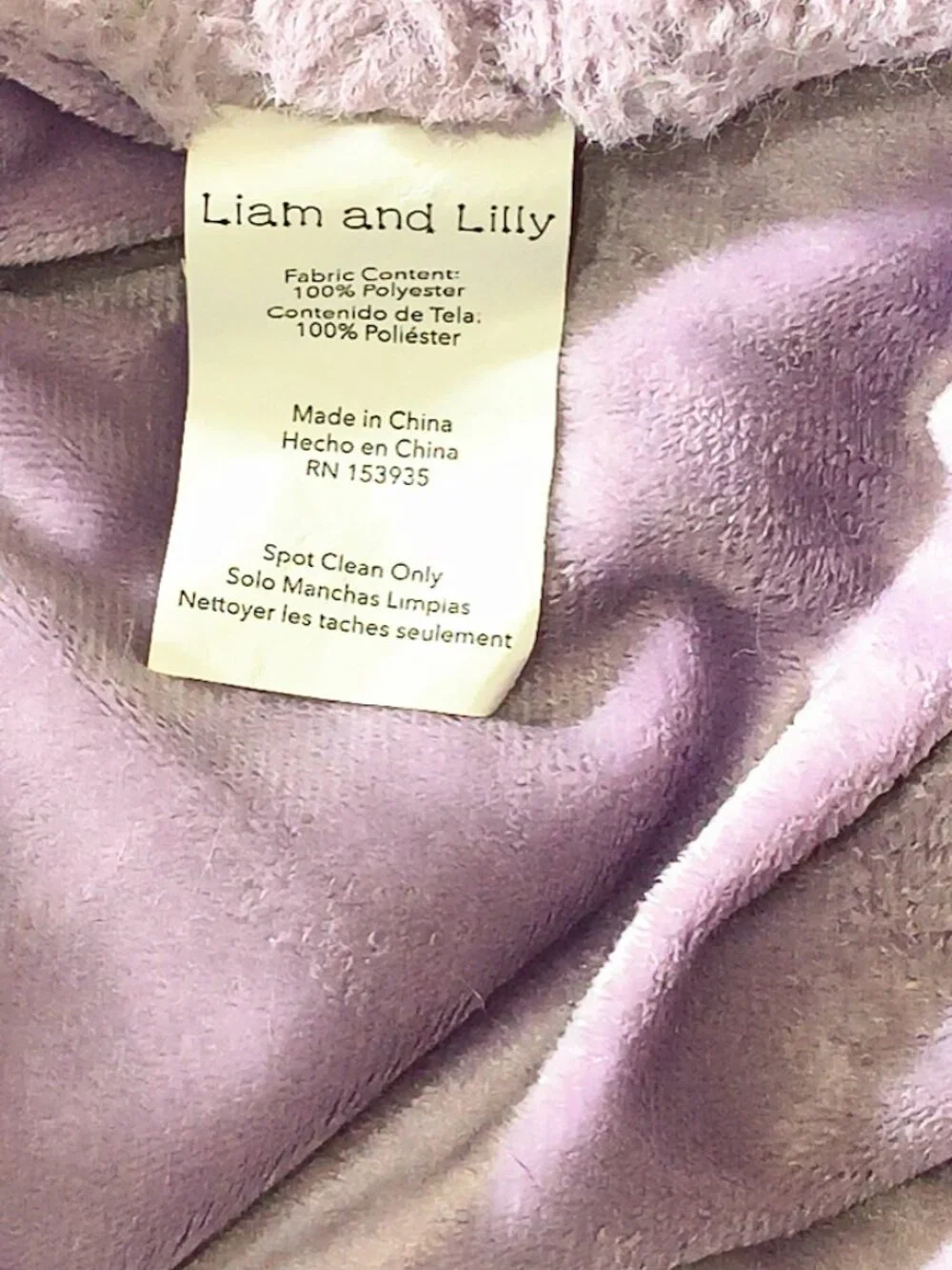 Liam And Lilly Lavender Swirl Security Baby Blanket 30